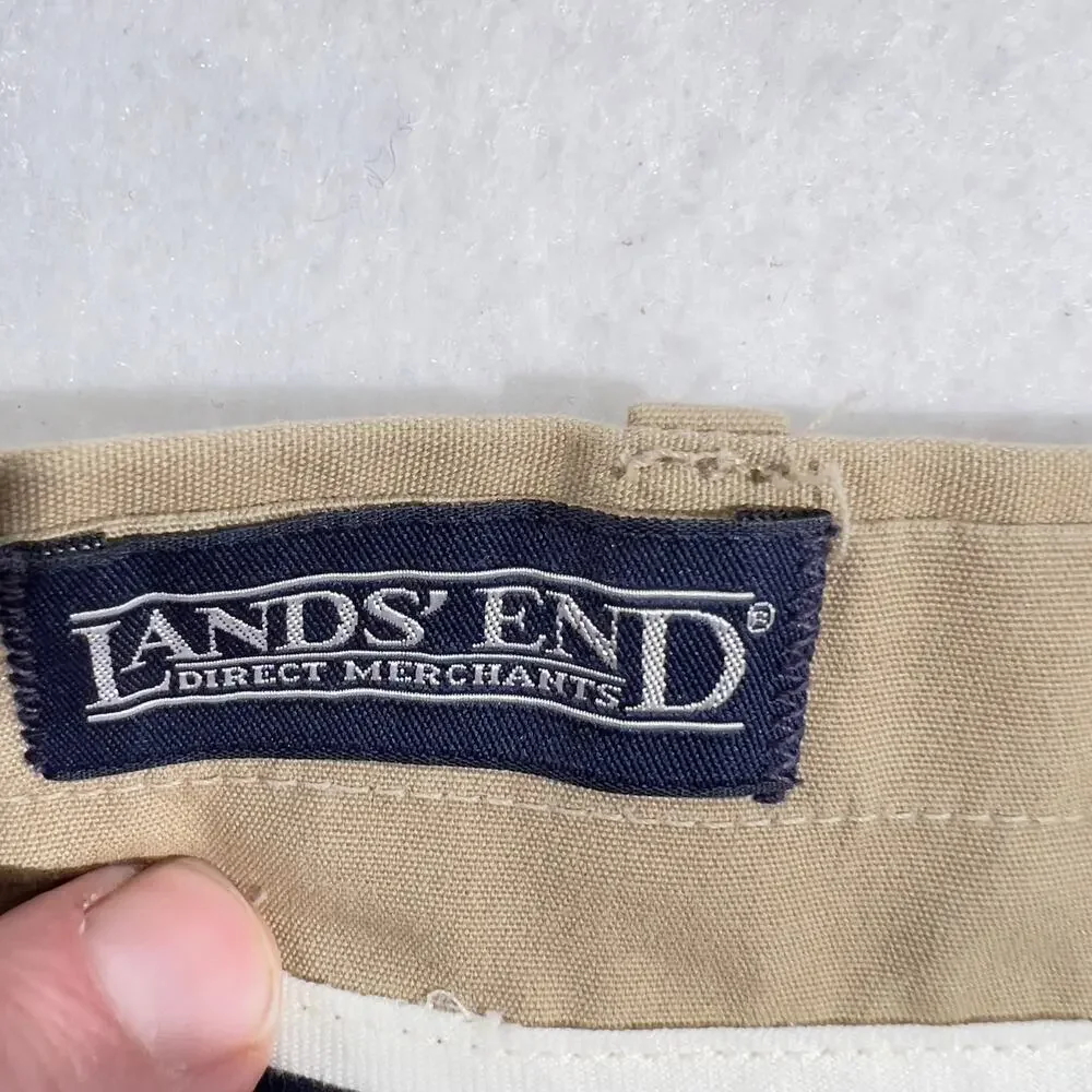 Land’s End Chino Pants Men’s 36W Regular x 29L Khaki Made In USA Pleated Front